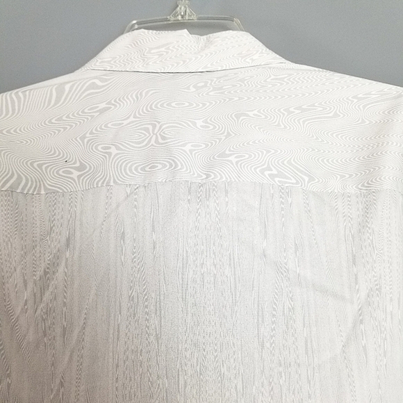 Calvin Klein Mens Cotton Blend Geometric Dress Shirt Brilliant White NWT Large - Picture 5 of 14